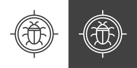 Debug icon vector logo set collection for web app ui