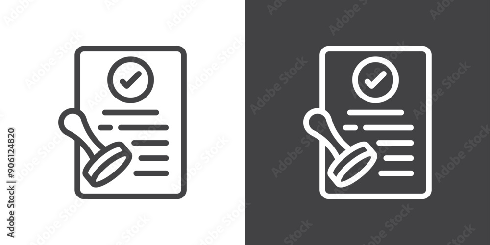 Permit icon vector logo set collection for web app ui Stock Vector ...