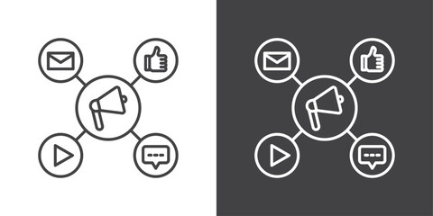 social campaign icon vector logo set collection for web app ui