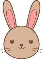 Cute bunny drawing clipart design illustration