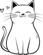 © Larisa - Cute cat drawing clipart design illustration
