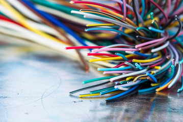 Sticker - Electric cables and wires close-up