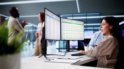 Aufkleber - People Working With Spreadsheet Data