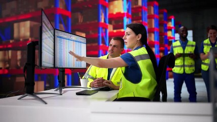 Poster - Warehouse Inventory Management On Computer