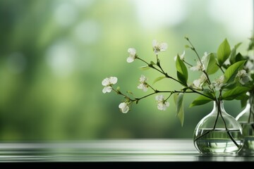 Canvas Print - Lush greenery and delicate foliage in nature.