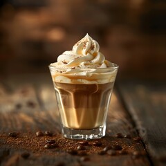 Poster - Indulgent Espresso con Panna with Whipped Cream in a Small Cup Rich and Decadent Coffee Delight