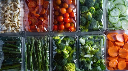 Poster - Assorted Vegetables in Containers