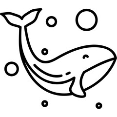 Wall Mural - Whale Icon