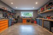 © Phraewa_Aumnartsak - Clean and Functional Garage Organization with Neatly Stored Tools and Bins