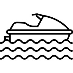 Sticker - Water Scooter Icon