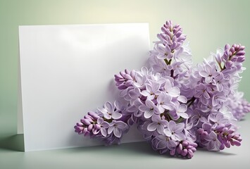 Poster - beautiful abstract background with lilac flowers