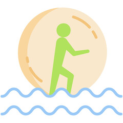 Sticker - Water Zorbing Illustration