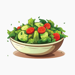 Sticker - Fresh healthy vegetable salad bowl