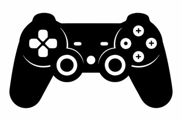 Wall Mural - Gaming controller Silhouette vector illustration isolated white background