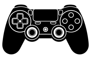 Wall Mural - Gaming controller Silhouette vector illustration isolated white background