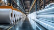 © HPMP Studio - Stacked Rolls of Polyethylene Sheets in Warehouse