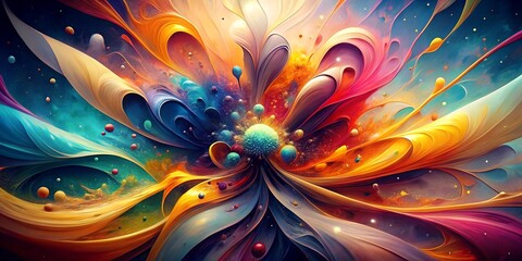 Wall Mural - abstract art fine detail ulta high definition Creative AI