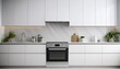 © 윤호 조 - Minimalistic white kitchen with oven