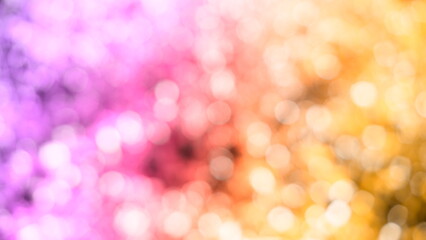 Wall Mural - Colorful glowing lights blur bokeh abstract background Glittering aesthetic textured pattern