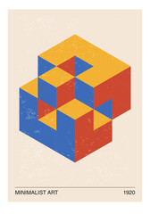 Wall Mural - minimal 20s geometric design poster