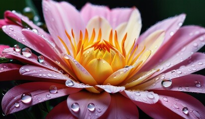 Wall Mural - Beautiful pink flower close-up