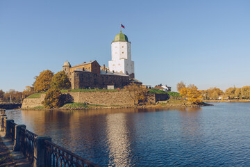 Wiborgs castle view with embankment