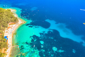 Wall Mural - view of island Brac, summer landscape and coast, Croatia Europe