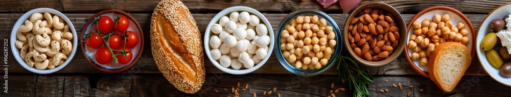 Not Food Array Diverse Array of Foods Unsuited for Allergies on a Dining Table ...