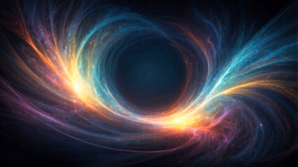 Wall Mural - The quantum field, a swirling dance of energy and matter