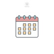 © keenan - Calendar icon symbol vector illustration isolated on white background