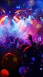 © Fxquadro - Crowd with hands raised at a vibrant nighttime concert