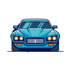 Poster - car flat vector design illustration