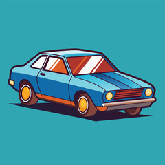 Poster - car flat vector design illustration