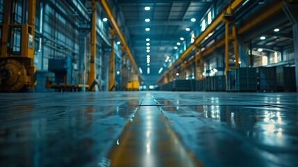 Poster - Large factory workshop space building : Generative AI