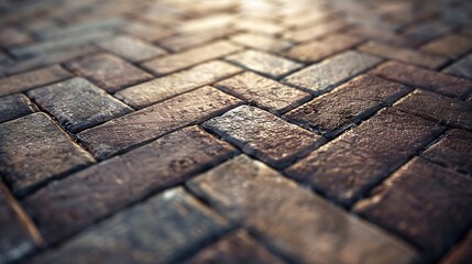 Poster - Herringbone Floor Texture Wall pattern sidewalk flooring pavement paper footpath wallpaper material for cgi : Generative AI