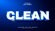 © DzakiraStudio - Editable clean text style effect, 3d vector mock up