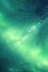 Wall Mural - Green Blue Sky with Stars