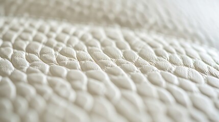 Fototapete - Closeup artificial leather white colour for texture background  top view : Generative AI