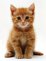 Sticker - cute orange kitten