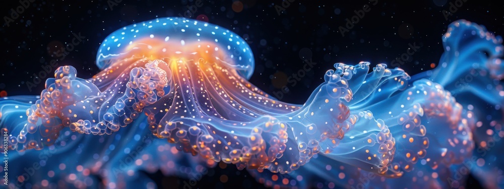 Bioluminescent Wonders: Depict the otherworldly glow of bioluminescent ...