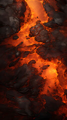 Wall Mural - digital black stone flame texture abstract graphic poster background