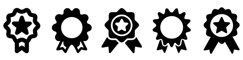 Wall Mural - award icon. set of award ribbons representing achievement and success. vector illustration