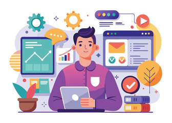 Wall Mural - UiUx Designer vector design