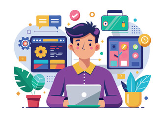 Wall Mural - UiUx Designer vector design