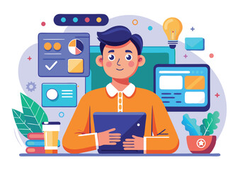 Wall Mural - UiUx Designer vector design