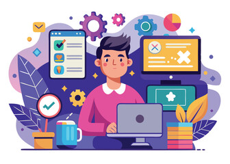 Wall Mural - UiUx Designer vector design