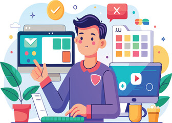 UiUx Designer vector design