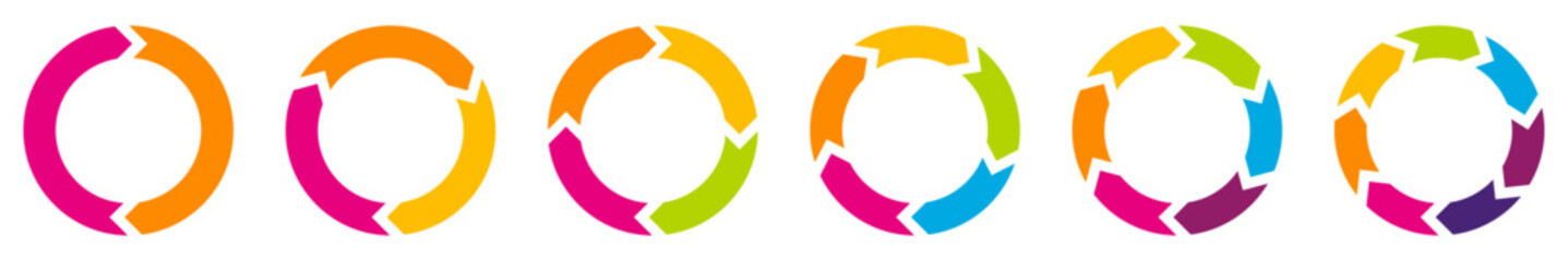 Wall Mural - rotation arrow in circle set. infographics collection