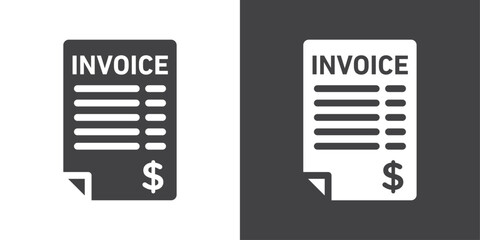 Poster - Invoice icon Thin line illustration set