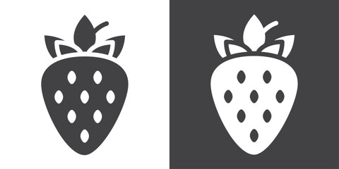 Wall Mural - Strawberry icon Thin line illustration set